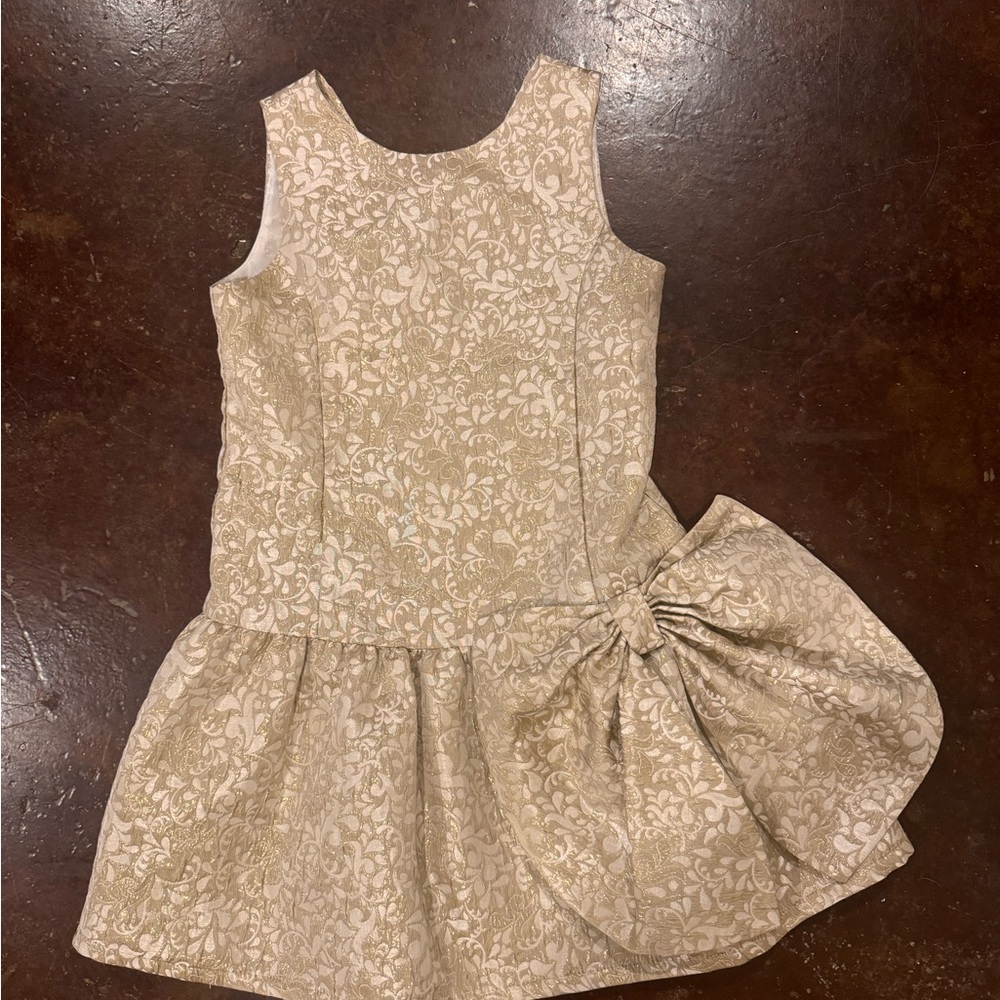 Maria Casero Gold Textured Dress
